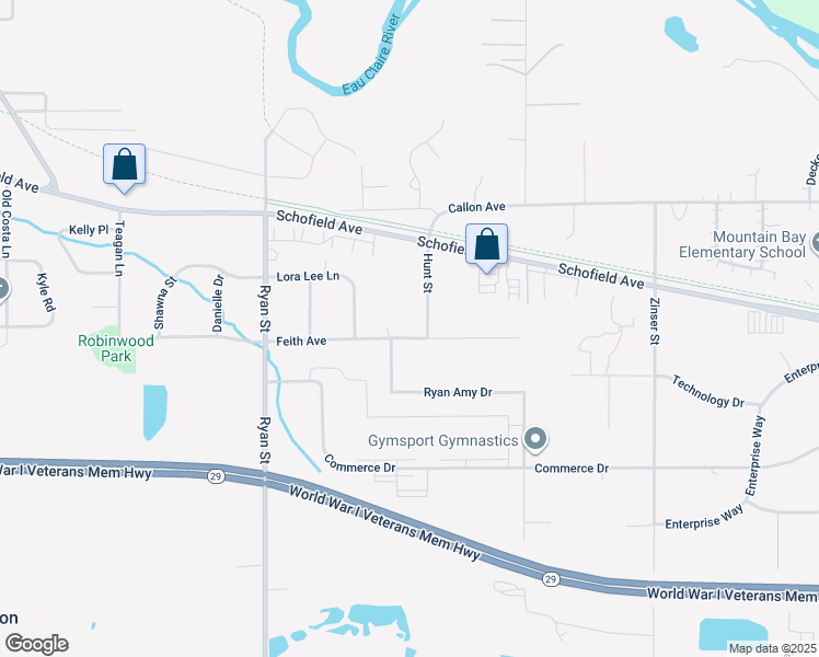 map of restaurants, bars, coffee shops, grocery stores, and more near 6402 Hunt Street in Weston