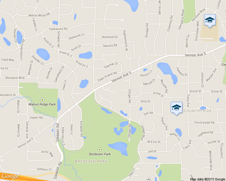 map of restaurants, bars, coffee shops, grocery stores, and more near 6021 Vernon Avenue South in Minneapolis