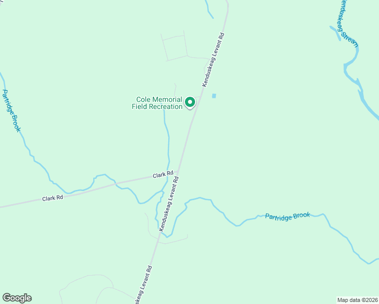 map of restaurants, bars, coffee shops, grocery stores, and more near 499 Kenduskeag Levant Road in Kenduskeag