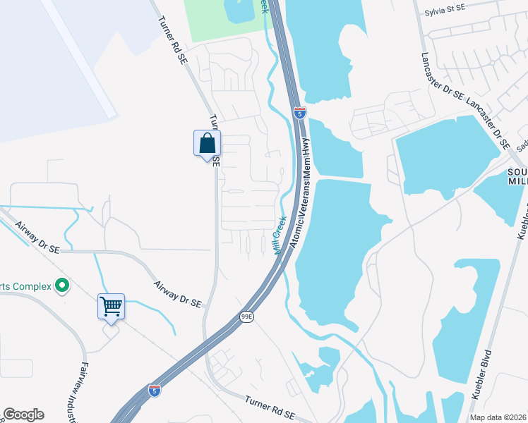 map of restaurants, bars, coffee shops, grocery stores, and more near 3288 Turner Road Southeast in Salem