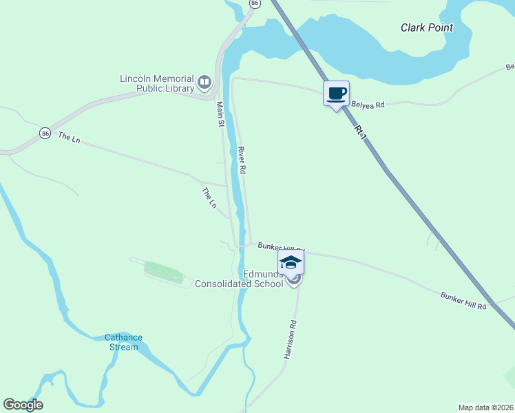 map of restaurants, bars, coffee shops, grocery stores, and more near 25 River Road in Edmunds Township