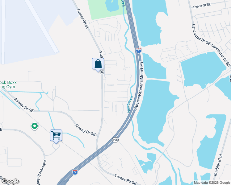 map of restaurants, bars, coffee shops, grocery stores, and more near 3124 Turner Road Southeast in Salem