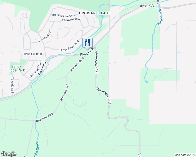 map of restaurants, bars, coffee shops, grocery stores, and more near 3904 Viewcrest Road South in Salem