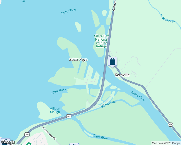 map of restaurants, bars, coffee shops, grocery stores, and more near 9257 Trout Pl in Lincoln City