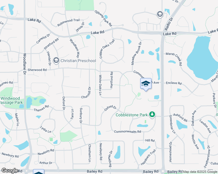 map of restaurants, bars, coffee shops, grocery stores, and more near 3360 Hartford Road in Woodbury