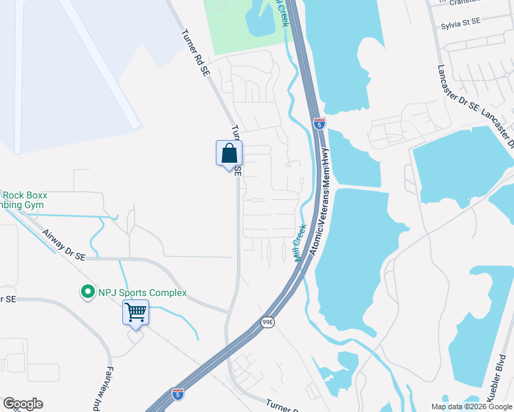 map of restaurants, bars, coffee shops, grocery stores, and more near 3124 Turner Road Southeast in Salem