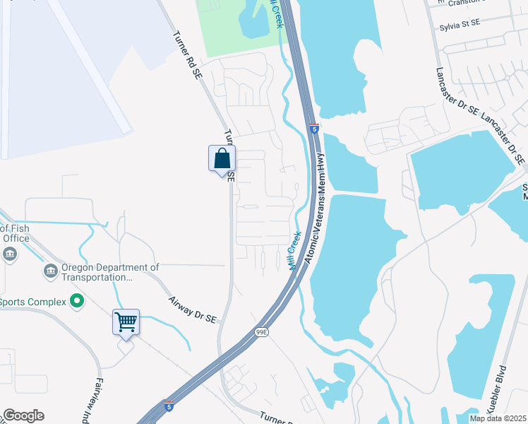 map of restaurants, bars, coffee shops, grocery stores, and more near 3288 Turner Road Southeast in Salem