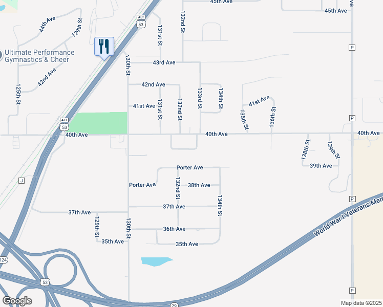 map of restaurants, bars, coffee shops, grocery stores, and more near 13233 39th Avenue South in Chippewa Falls