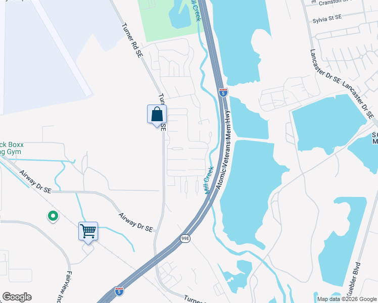 map of restaurants, bars, coffee shops, grocery stores, and more near 3124 Turner Road Southeast in Salem