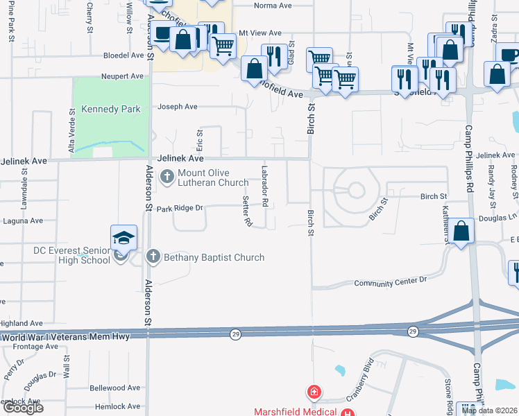 map of restaurants, bars, coffee shops, grocery stores, and more near 6306 Labrador Road in Weston