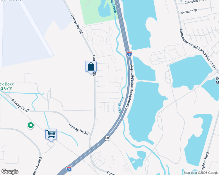 map of restaurants, bars, coffee shops, grocery stores, and more near 3124 Turner Road Southeast in Salem