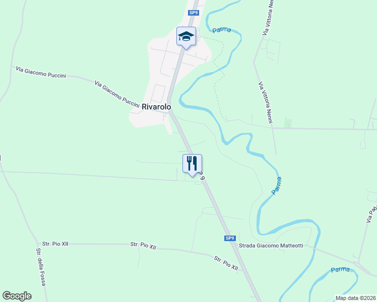 map of restaurants, bars, coffee shops, grocery stores, and more near 49 Strada Provinciale di Golese in Provincia di Parma