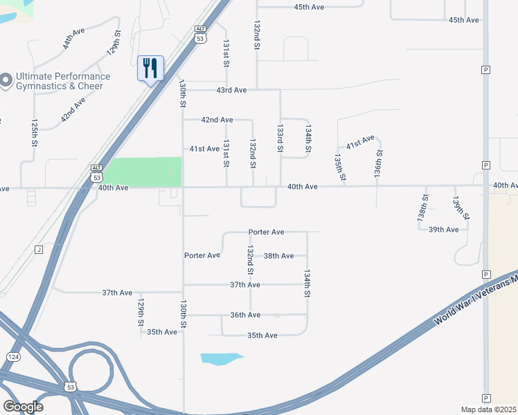 map of restaurants, bars, coffee shops, grocery stores, and more near 13233 39th Avenue South in Chippewa Falls