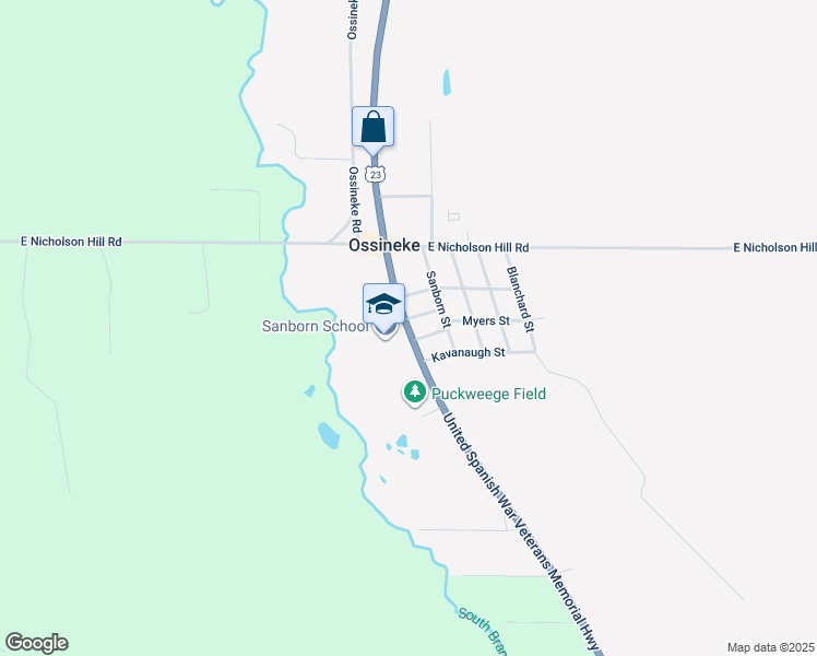 map of restaurants, bars, coffee shops, grocery stores, and more near 12170 U.S. 23 in Alpena County