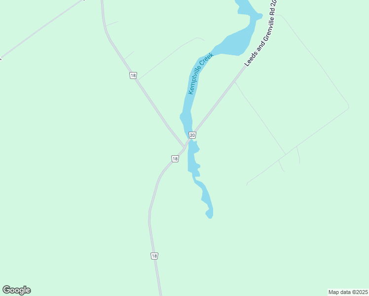 map of restaurants, bars, coffee shops, grocery stores, and more near County Road 18 in Leeds and Grenville United Counties