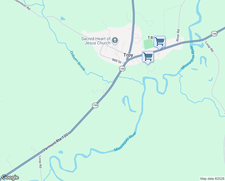 map of restaurants, bars, coffee shops, grocery stores, and more near in Troy