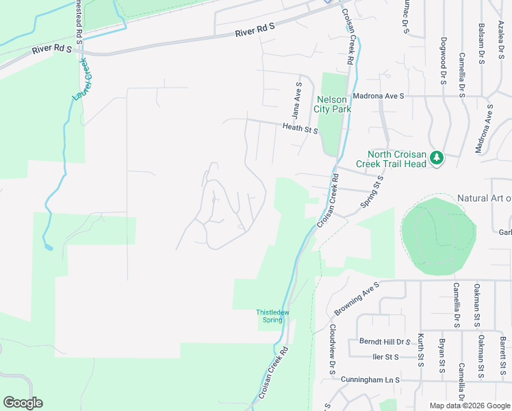 map of restaurants, bars, coffee shops, grocery stores, and more near 3825 Croisan Mountain Drive South in Salem
