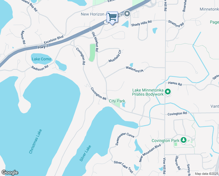 map of restaurants, bars, coffee shops, grocery stores, and more near 19855 Chartwell Hill in Shorewood