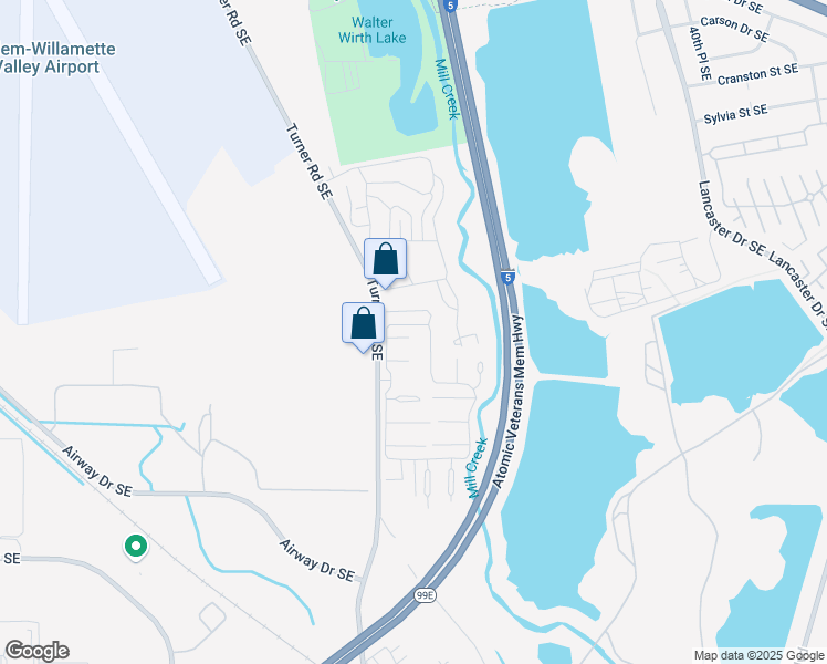 map of restaurants, bars, coffee shops, grocery stores, and more near 3202 Turner Road Southeast in Salem