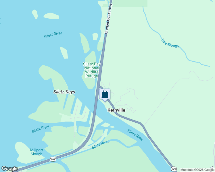 map of restaurants, bars, coffee shops, grocery stores, and more near 47 South Wells Drive in Lincoln City