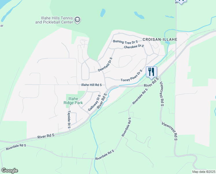 map of restaurants, bars, coffee shops, grocery stores, and more near 3584 Torrey Pines Drive South in Salem