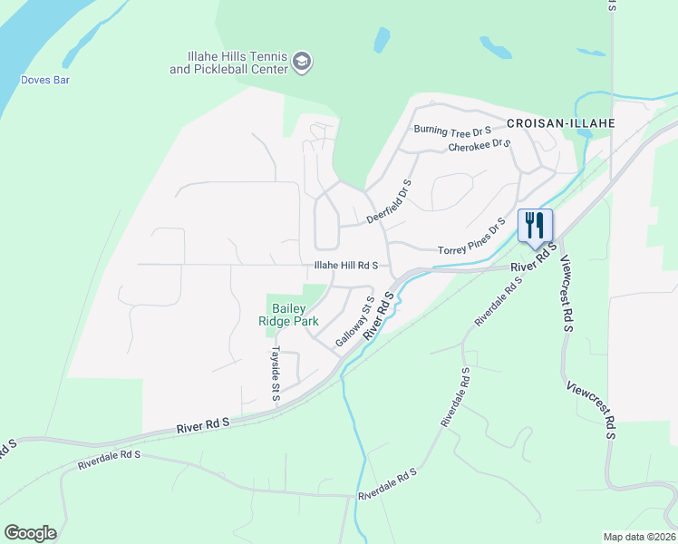 map of restaurants, bars, coffee shops, grocery stores, and more near 3883 Saint Andrews Loop South in Salem