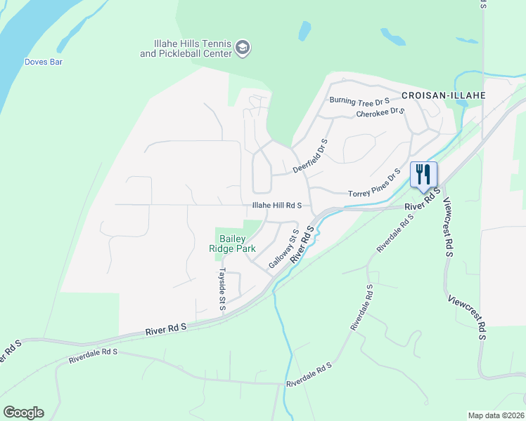 map of restaurants, bars, coffee shops, grocery stores, and more near 3875 Saint Andrews Loop South in Salem