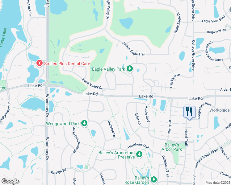 map of restaurants, bars, coffee shops, grocery stores, and more near 10362 Eagle Pointe Trail in Woodbury