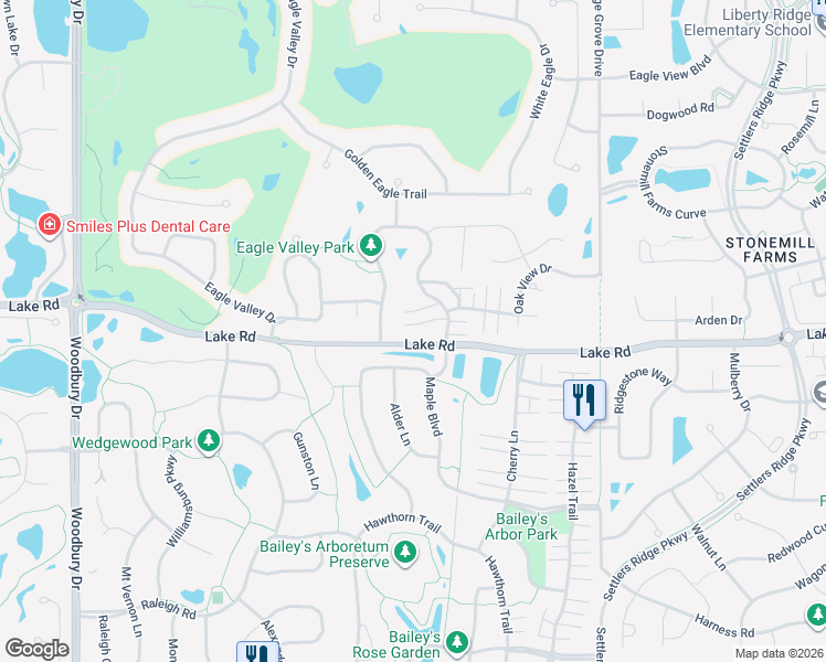 map of restaurants, bars, coffee shops, grocery stores, and more near 10867 Kingsfield Lane in Woodbury