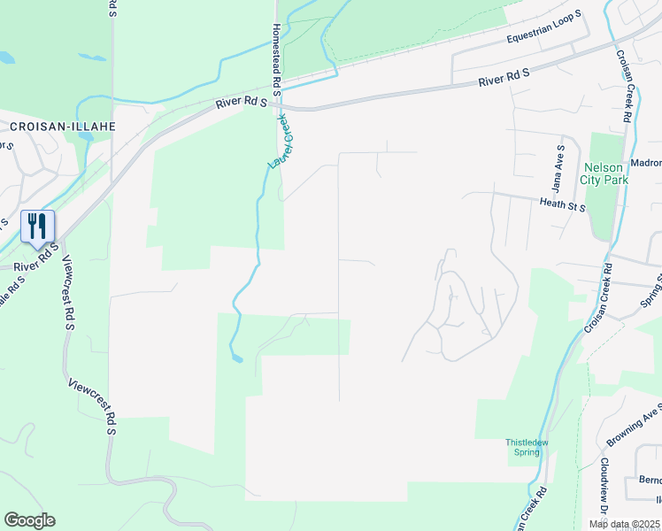 map of restaurants, bars, coffee shops, grocery stores, and more near 3717 Homestead Road South in Salem