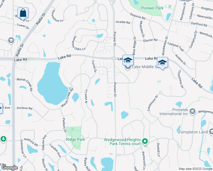 map of restaurants, bars, coffee shops, grocery stores, and more near 3200 Juniper Circle in Woodbury