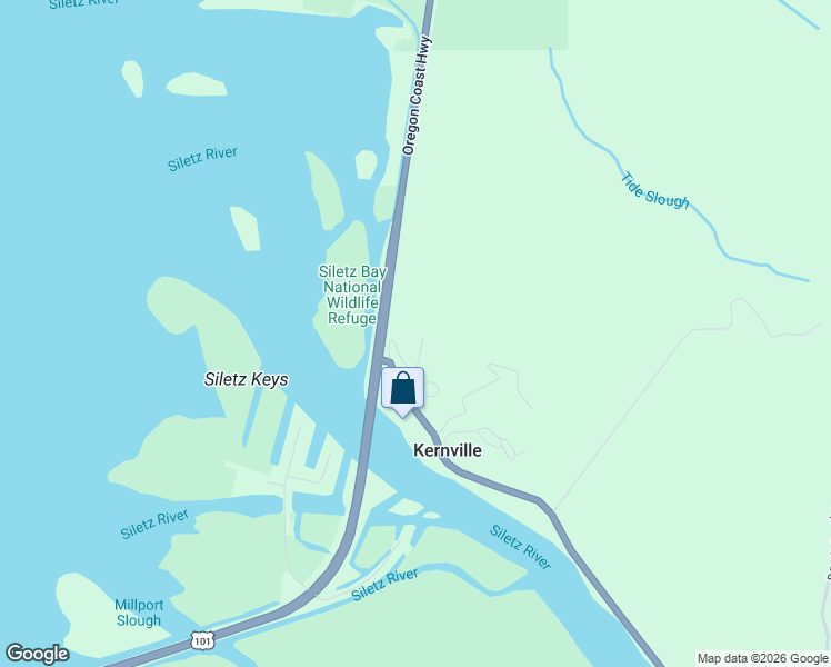 map of restaurants, bars, coffee shops, grocery stores, and more near 47 South Wells Drive in Lincoln City
