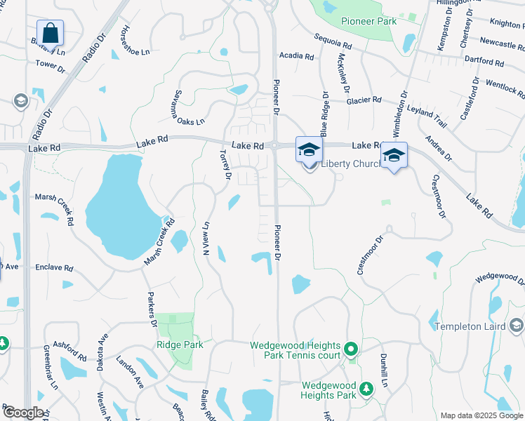 map of restaurants, bars, coffee shops, grocery stores, and more near 3216 Juniper Circle in Woodbury