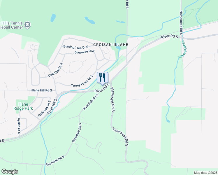 map of restaurants, bars, coffee shops, grocery stores, and more near 3626 River Road South in Salem