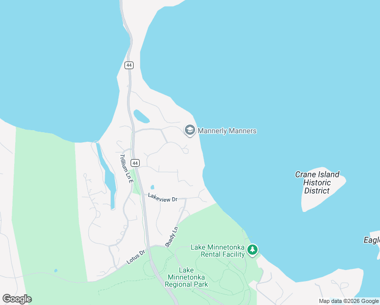 map of restaurants, bars, coffee shops, grocery stores, and more near 5930 Hermitage Trail in Mound