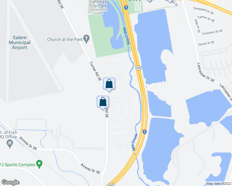 map of restaurants, bars, coffee shops, grocery stores, and more near 3162 Turner Road Southeast in Salem