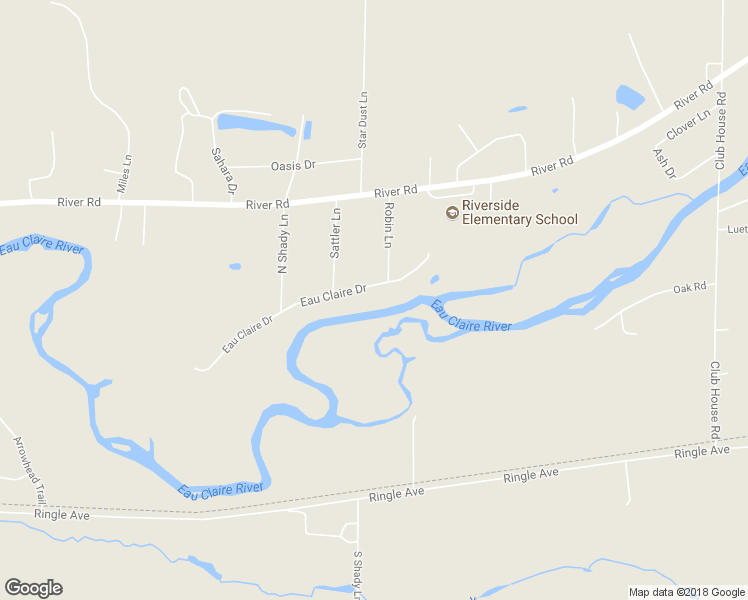 map of restaurants, bars, coffee shops, grocery stores, and more near R11955 Eau Claire Drive in Ringle
