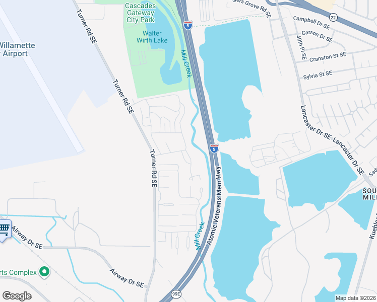 map of restaurants, bars, coffee shops, grocery stores, and more near 3100 Turner Road Southeast in Salem