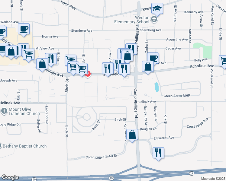 map of restaurants, bars, coffee shops, grocery stores, and more near 3803 Winding Ridge Way in Weston