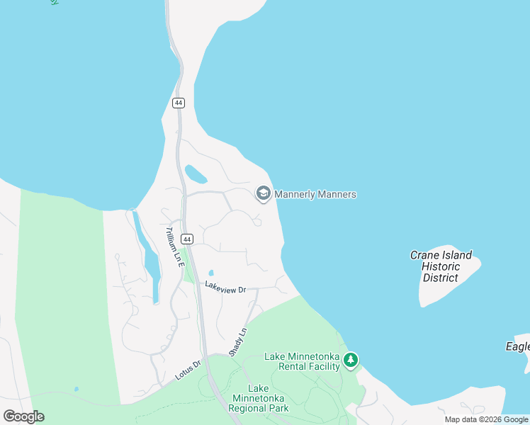 map of restaurants, bars, coffee shops, grocery stores, and more near 5930 Hermitage Trail in Mound