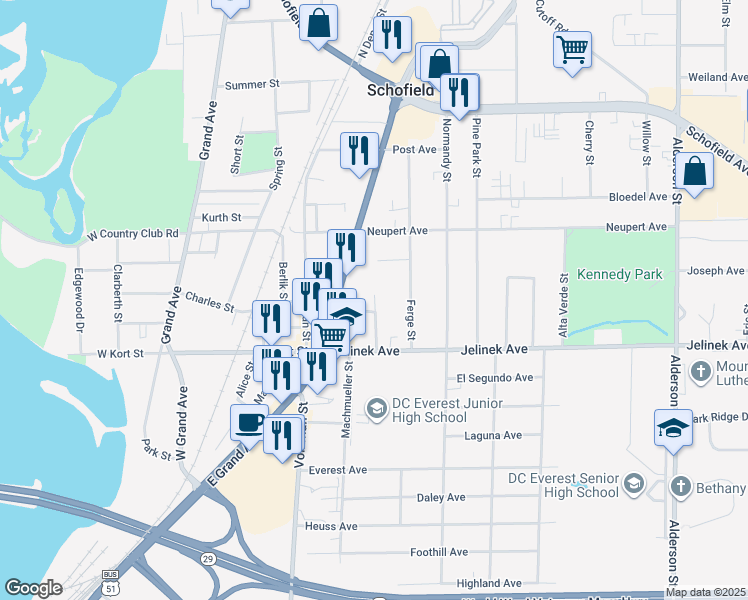 map of restaurants, bars, coffee shops, grocery stores, and more near 1505 Delonay Avenue in Weston