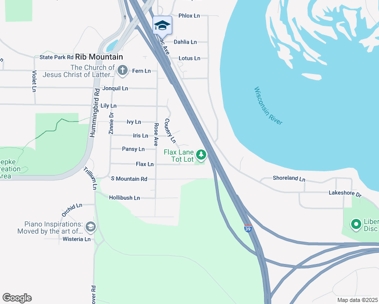 map of restaurants, bars, coffee shops, grocery stores, and more near 1000 Meadow Circle in Wausau