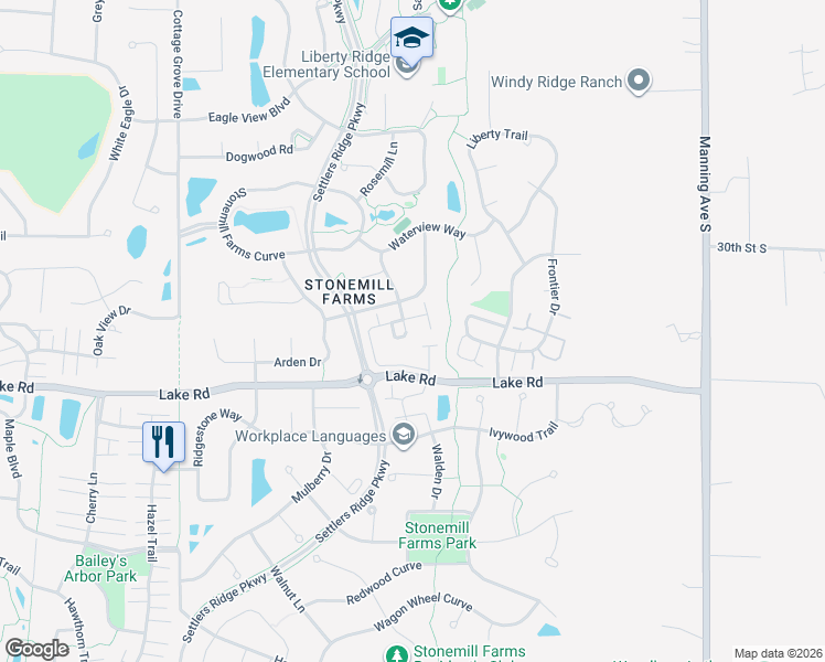 map of restaurants, bars, coffee shops, grocery stores, and more near 3081 Countryside Avenue in Woodbury