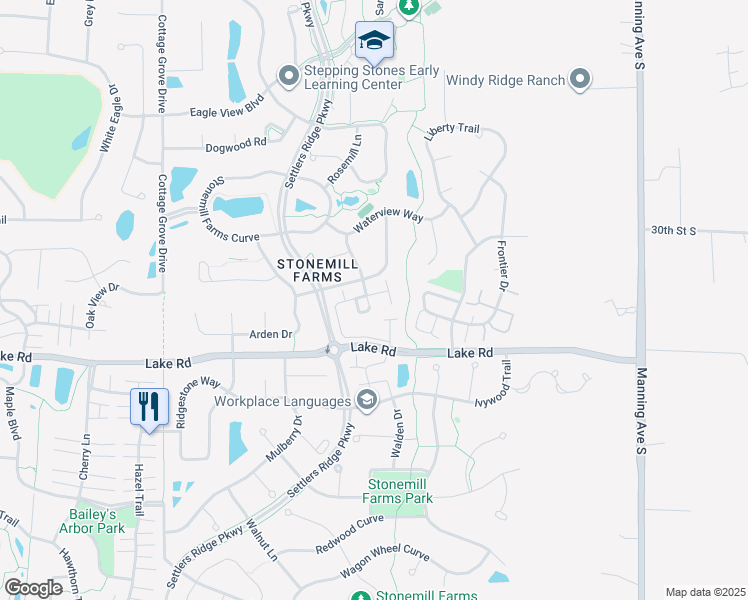 map of restaurants, bars, coffee shops, grocery stores, and more near 3081 Countryside Avenue in Woodbury