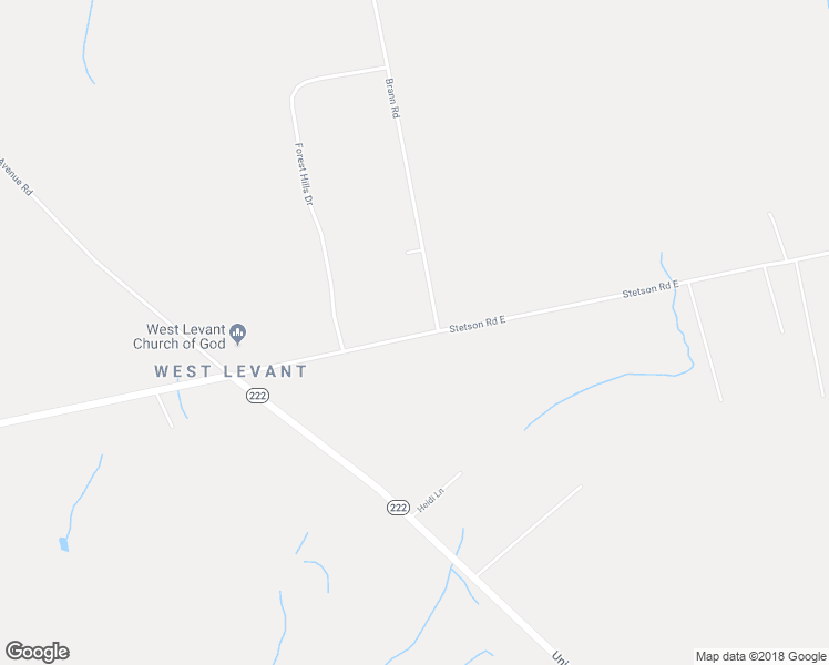 map of restaurants, bars, coffee shops, grocery stores, and more near 146 Stetson Road East in Levant