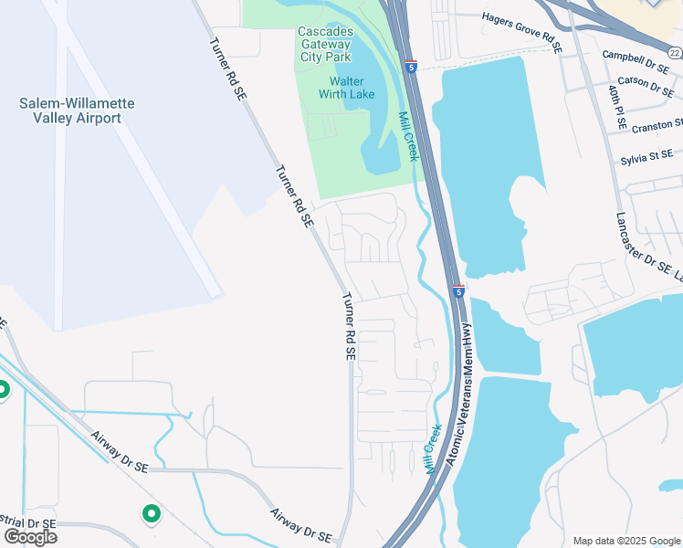 map of restaurants, bars, coffee shops, grocery stores, and more near 3202 Turner Road Southeast in Salem