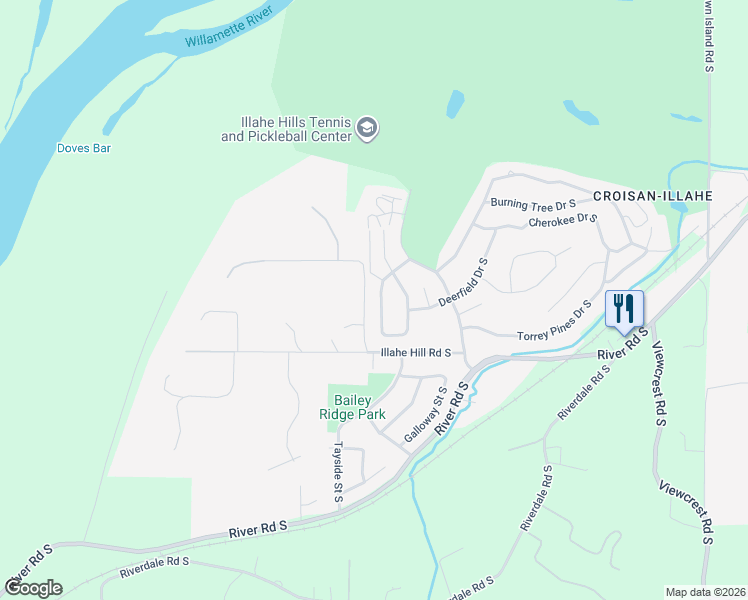 map of restaurants, bars, coffee shops, grocery stores, and more near 3863 Saint Andrews Loop South in Salem