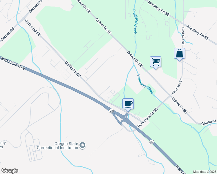 map of restaurants, bars, coffee shops, grocery stores, and more near 5690 Gaffin Road Southeast in Salem