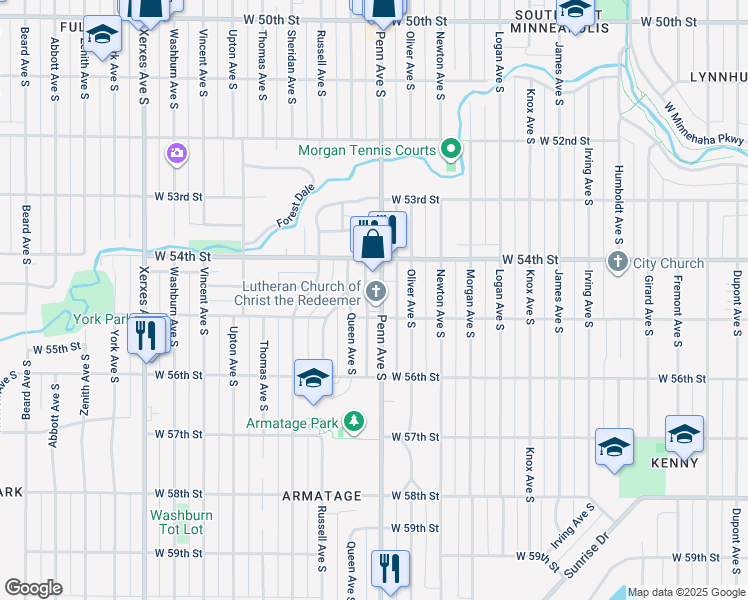 map of restaurants, bars, coffee shops, grocery stores, and more near in Minneapolis