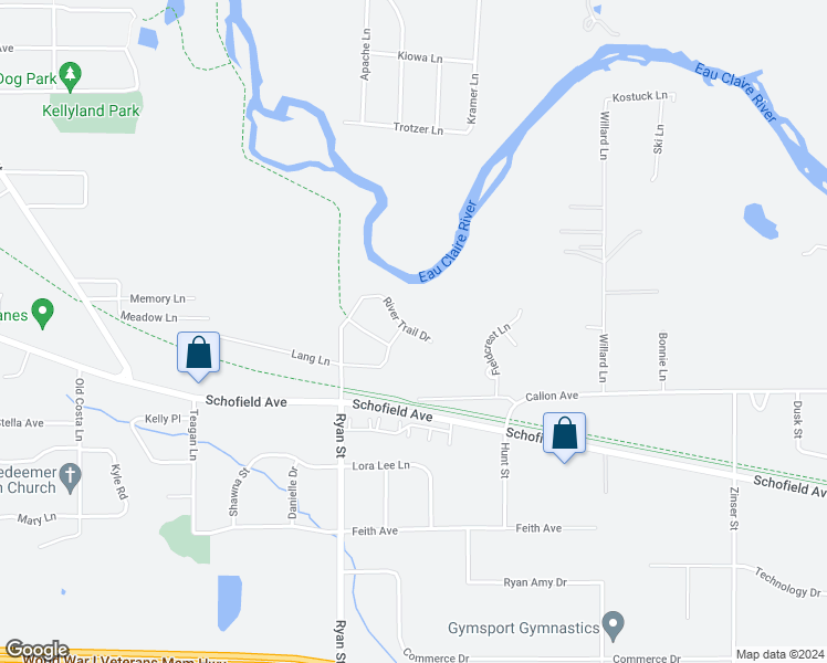 map of restaurants, bars, coffee shops, grocery stores, and more near 7204 River Trail Drive in Weston